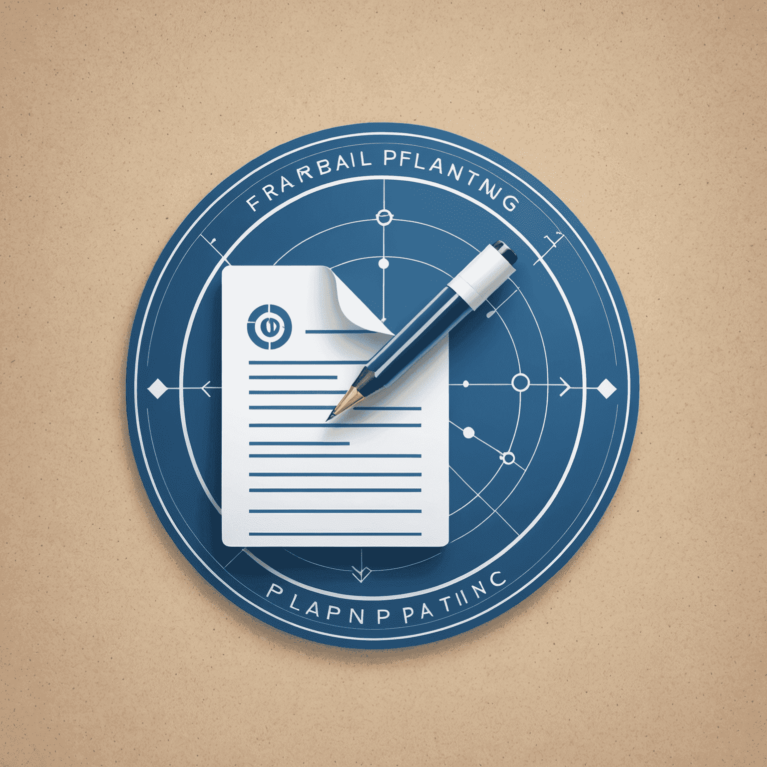 PlanPro logo: A stylized blueprint with a checkmark, symbolizing successful financial planning