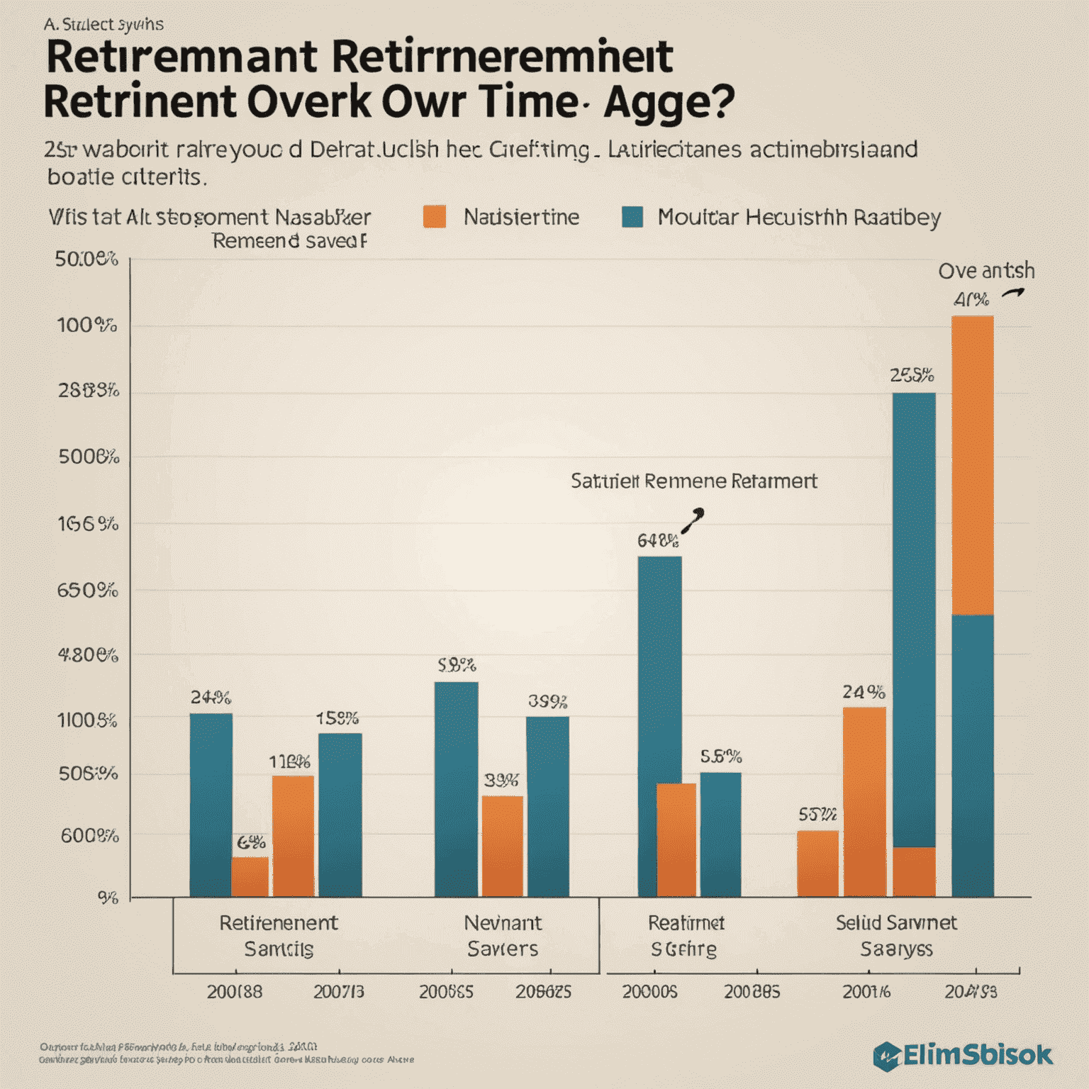 A chart showing the growth of retirement savings over time, with an early start resulting in significantly higher savings by retirement age